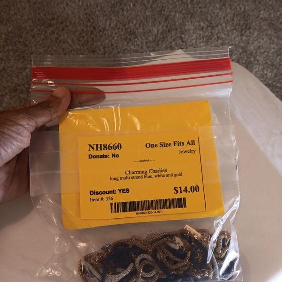 💕Long multi strand blue, golf, white and gold. - Picture 2 of 2